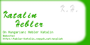 katalin hebler business card